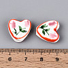 Hand Painted Tulip Flower Porcelain Ceramic Beads PORC-T134-28F-4