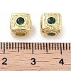 Brass Micro Pave Cubic Zirconia Beads KK-C051-28G-02-3