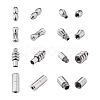 16Sets 4 Style 304 Stainless Steel Screw Clasps STAS-FW0001-08P-1