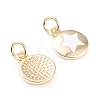 Brass Enamel Charms KK-F814-20G-2