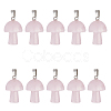 10Pcs Natural Rose Quartz Pendants G-UN0001-18A-1