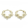 Brass Huggie Hoop Earring KK-N227-59-NF-1