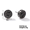 Chic Brass Cubic Zirconia Stud Earrings ZD1304-14-1
