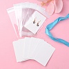 100Pcs Rectangle Paper One Pair Earring Display Cards with Hanging Hole CDIS-YW0001-02B-6