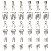 90Pcs 6 Styles 201 & 304 Stainless Steel Snap on Bails STAS-YW0003-28-1