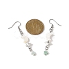 Star with Moon Natural Mixed Stone Dangle Earrings EJEW-JE06756-5