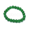 Natural Malaysia Jade(Dyed) Bead Stretch Bracelets BJEW-K212-C-013-2