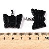 Natural Obsidian Carved Butterfly Pendants G-N342-01A-4