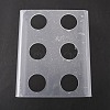 2Pcs Rectangle 4 & 6 Holes Acrylic Display Stand ODIS-OC0001-21-2