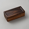 Portable Mini Walnut Wood Jewelry Ring Storage Boxes with Magnetic Lid AJEW-WH0816-504-1