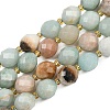 Natural Flower Amazonite Beads Strands G-N342-149I-02-2