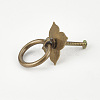 Clover Brass with Iron Drawer Pull Drop Handles KK-WH0079-64-4