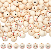 Wood European Beads WOOD-GF0002-24A-1