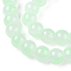 Baking Paint Imitation Jade Glass Round Bead Strands X1-DGLA-N003-10mm-08-1-3