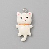 Opaque Resin Cat Pendants CRES-TAC0010-07D-1