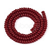 Opaque Solid Color Glass Beads Strands GLAA-ZX008-4mm-18O-2