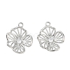 Brass Micro Pave Clear Cubic Zirconia Pendants KK-K351-73P-1