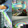 Waterproof PVC Colored Laser Stained Window Film Adhesive Stickers DIY-WH0256-053-5