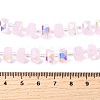 Transparent Electroplate Glass Beads Strands EGLA-P062-01A-HR08-4