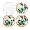 Butterfly Printed Glass Half Round/Dome Cabochons X-GGLA-N004-25mm-C-3