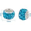 Polymer Clay Rhinestone European Beads CPDL-NB0001-07-2