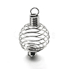 Iron Spiral Bead Cages Pendants Making X-STAS-A031-01-1