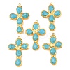 Dyed Synthetic Turquoise Big Pendants KK-H516-20G-1