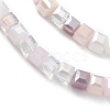 Gradient Color Electroplate Glass Bead Strands X1-GLAA-E042-05E-3