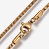 304 Stainless Steel Mesh Chain Necklaces NJEW-L167-03C-G-1