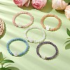 Cute Rabbit Shell & Natural Mixed Gemstone Beaded Stretch Bracelets for Women BJEW-JB11040-2