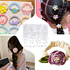 800Pcs 4 Style Transparent AS Plastic Base Buckle Hair Findings FIND-NB0004-37-6