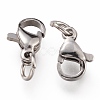 Tarnish Resistant 304 Stainless Steel Lobster Claw Clasps STAS-G240-01B-P-3