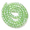 Electroplate Glass Beads Strands EGLA-D018-6x6mm-33-3