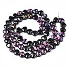 Electroplate Glass Beads Strands EGLA-S188-14-C01-2