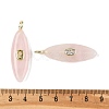 Natural Rose Quartz Pendants G-D357-01E-3