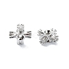Rack Plating Brass Micro Pave Clear Cubic Zirconia Beads KK-U014-10A-P-1