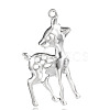 Deer Tibetan Style Alloy Big Pendants TIBEP-F061-01AS-1