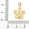 Brass Micro Pave Clear Cubic Zirconia Pendants KK-C170-26G-4
