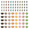 50Pcs Transparent Resin Rondelle European Beads RESI-TA0005-62-3