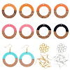 DIY 2 Colors Dangle Earring Making Kits DIY-OC0006-51-1