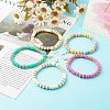 Handmade Polymer Clay Beads Stretch Bracelets BJEW-JB06488-2