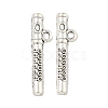 Tibetan Style Zinc Alloy Flute Pendants X-TIBEP-R334-327AS-RS-1