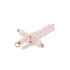 Natural Mixed Stone Faceted Round Copper Wire Wrapped Pendants PALLOY-JF02011-4