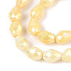 Anti-Tarnish Electroplate Glass Beads Strands X-GLAA-T025-13A-09-3