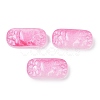 Spray Painted Transparent Glass Connector Charms X1-GLAA-H035-06I-1