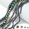 4 Strands 4 Styles Electroplate Transparent Glass Beads Strands EGLA-YW0001-84C-1