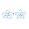 Spray Painted Alloy Flower Multi-Strand Links PALLOY-Q464-01E-2