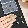 10Pcs Brass Spring Gate Rings KK-BBC0015-85-3