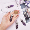 Beebeecraft 5Pcs Natural Amethyst Big Pendants G-BBC001-24-3