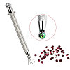 Stainless Steel 4 Prongs Rhinestones Claw Tweezers TOOL-L010-006-5